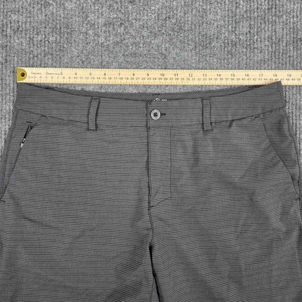 Hang Ten Mens Gray Striped Hybrid Walk Shorts Size 36 Quick‎ Dry Stretch 26421